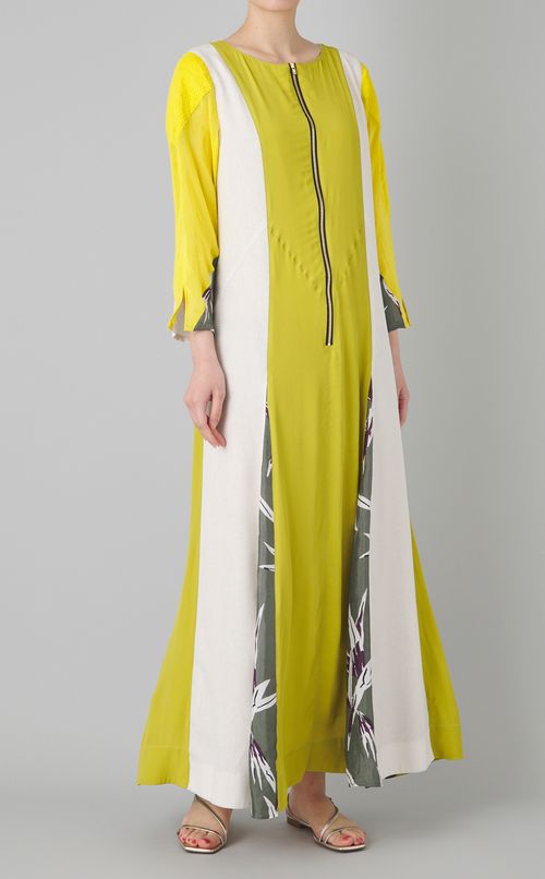 【reADdress】カラーブロックジップワンピース