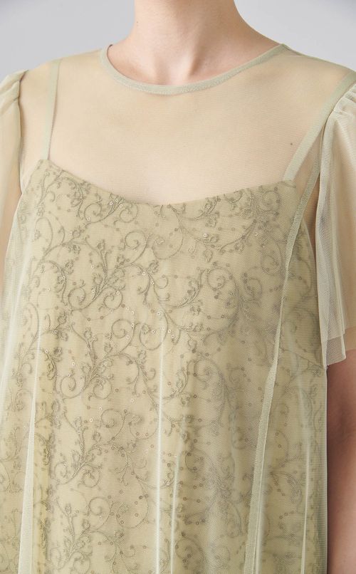 チュールセットキャミソールドレス