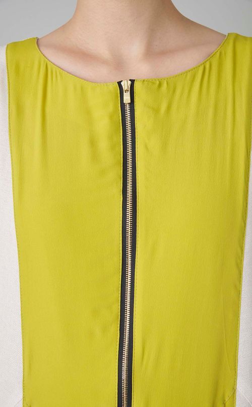 【reADdress】カラーブロックジップワンピース