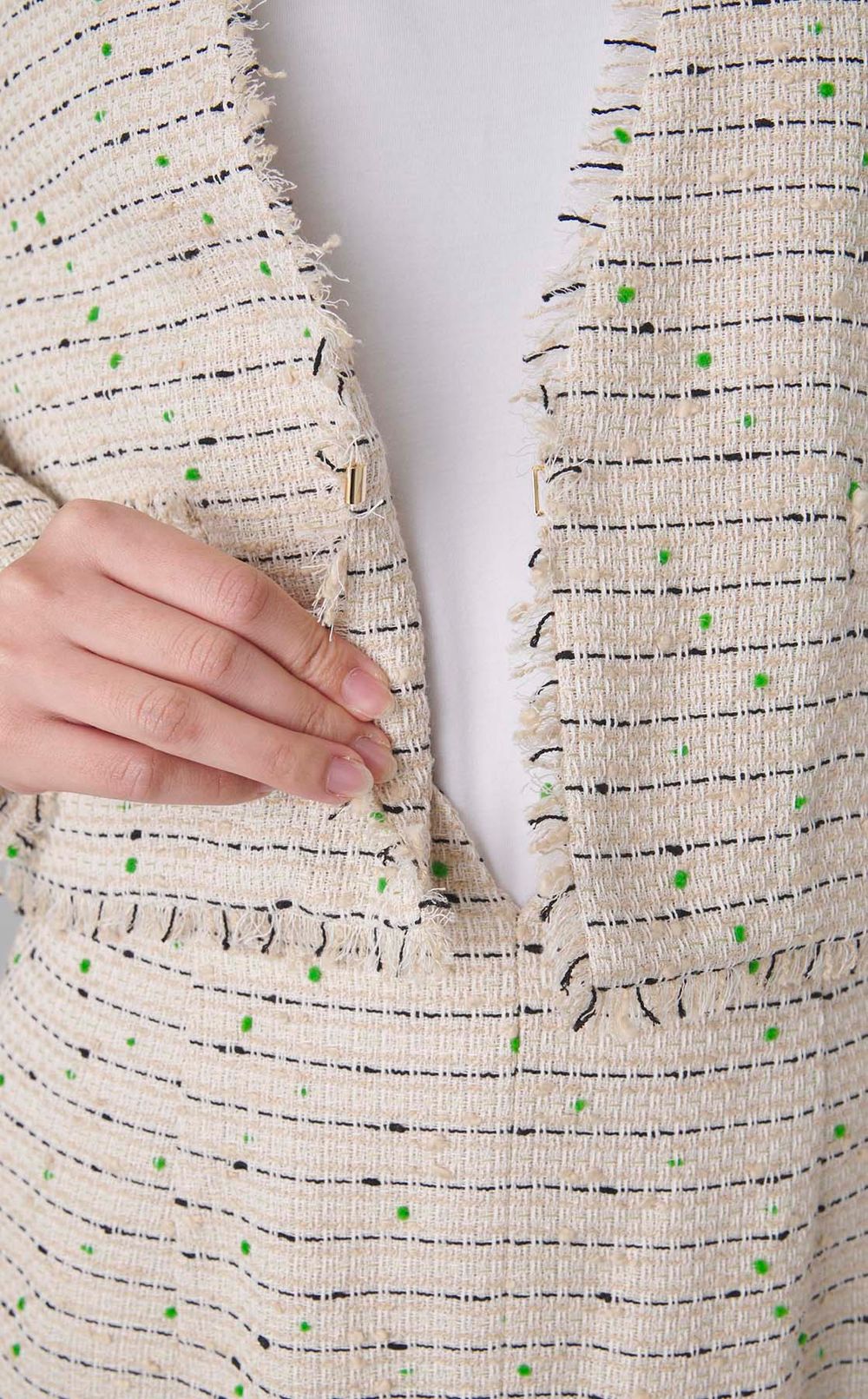 ツイードノーカラージャケット