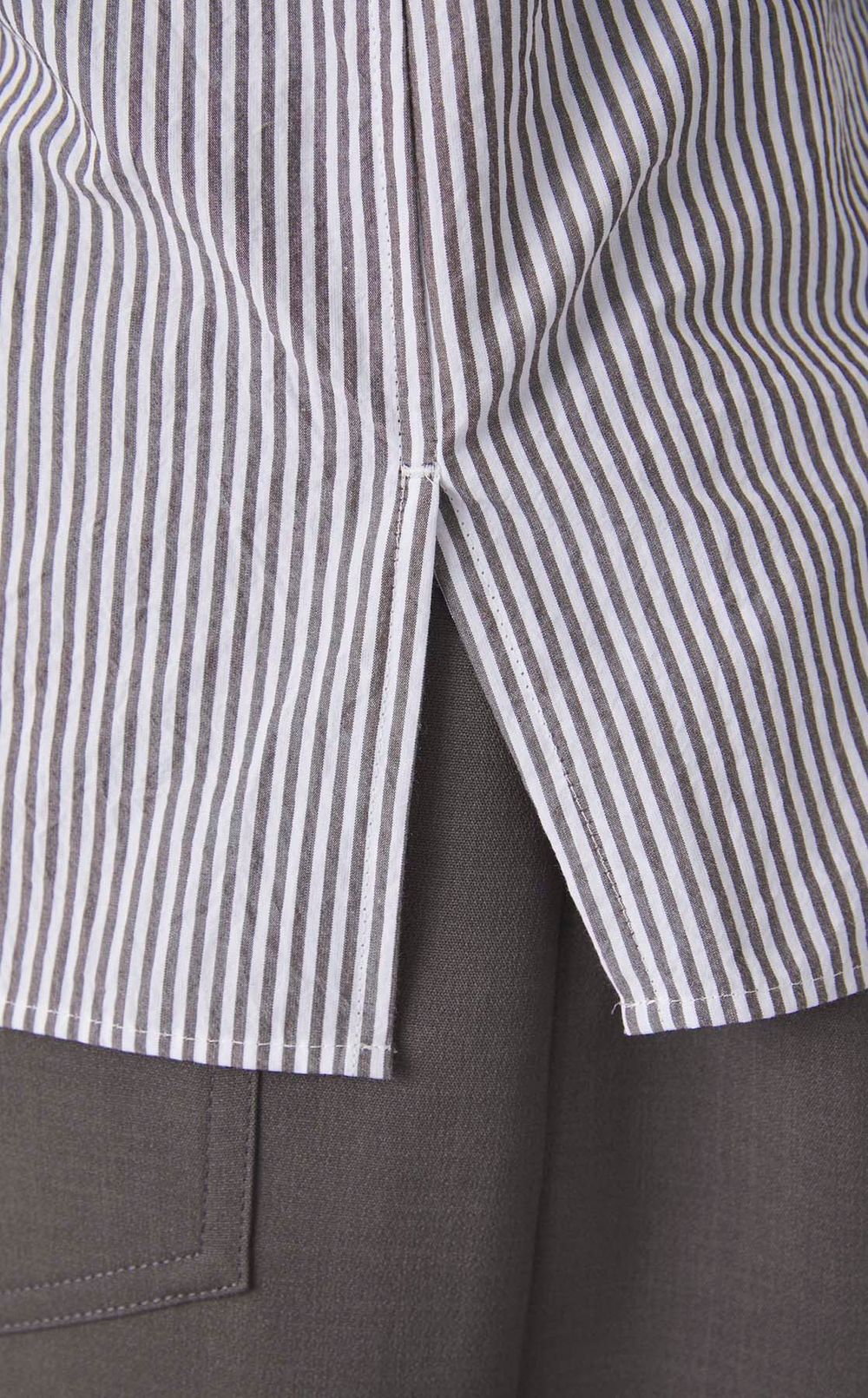 リフトスリーブオープンカラーシャツ