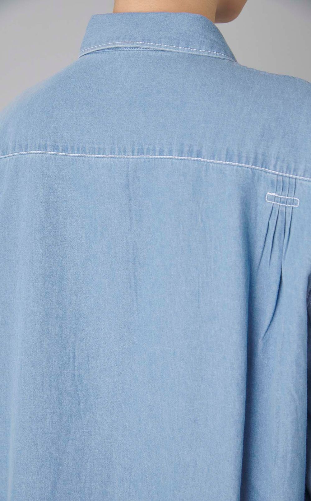 コットンタッククロップドシャツ