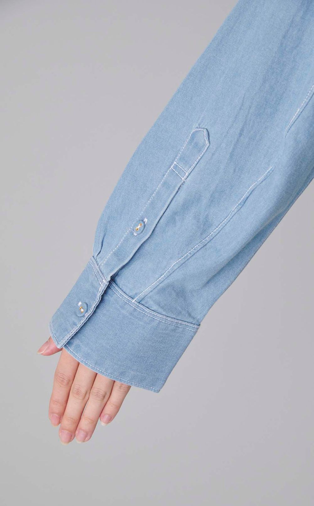 コットンタッククロップドシャツ