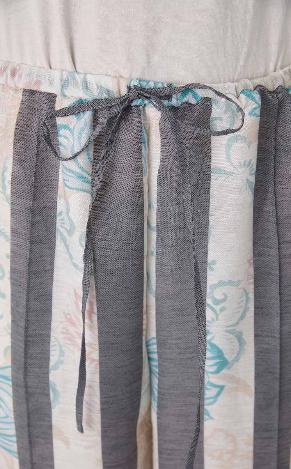 フラワープリントストライプパンツ