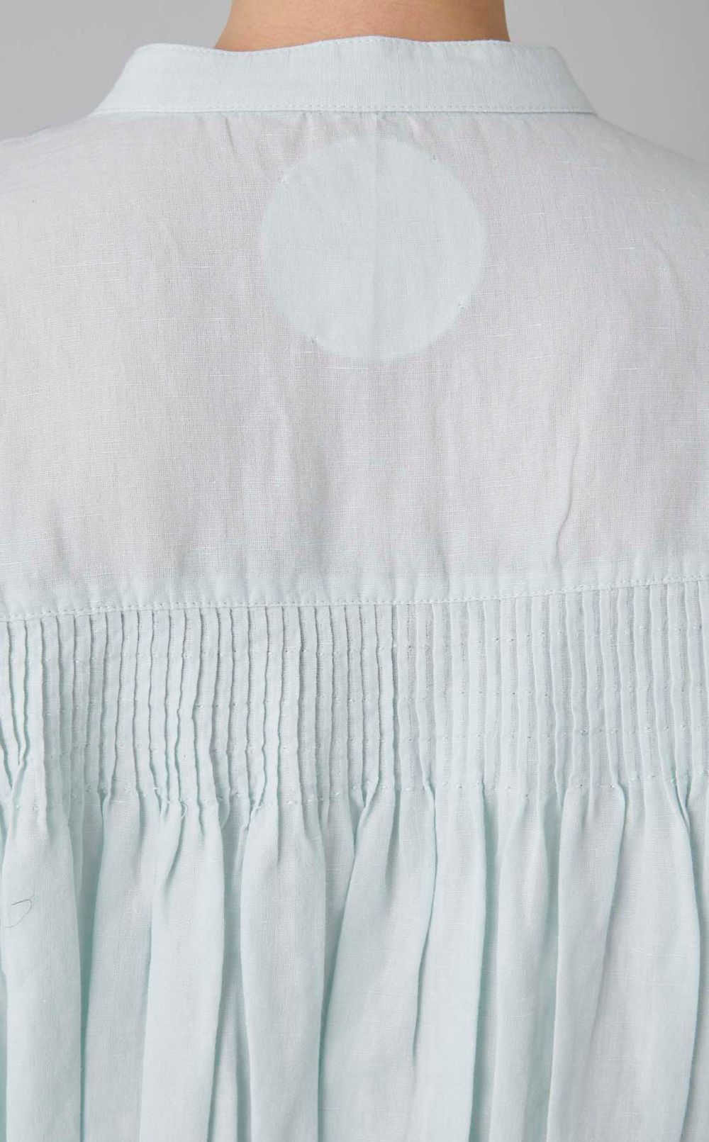 コットンタックギャザーブラウス