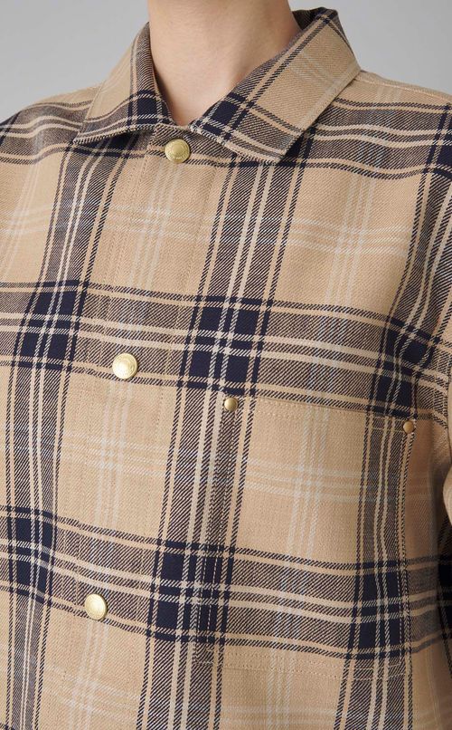 チェックショートブルゾン