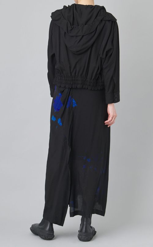 ギャザーフリルフーディブルゾン