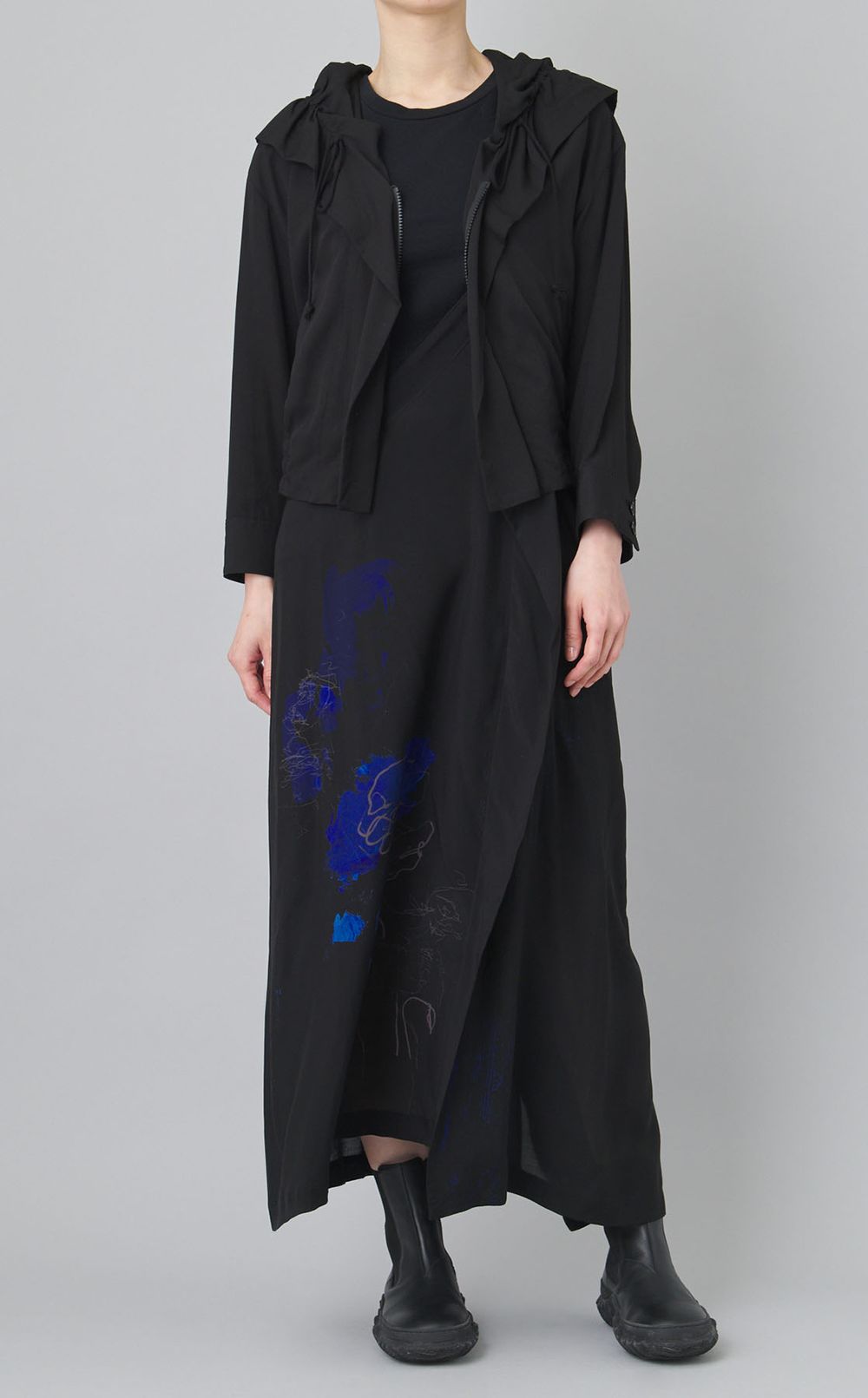 フラワープリントワンショルダースカート