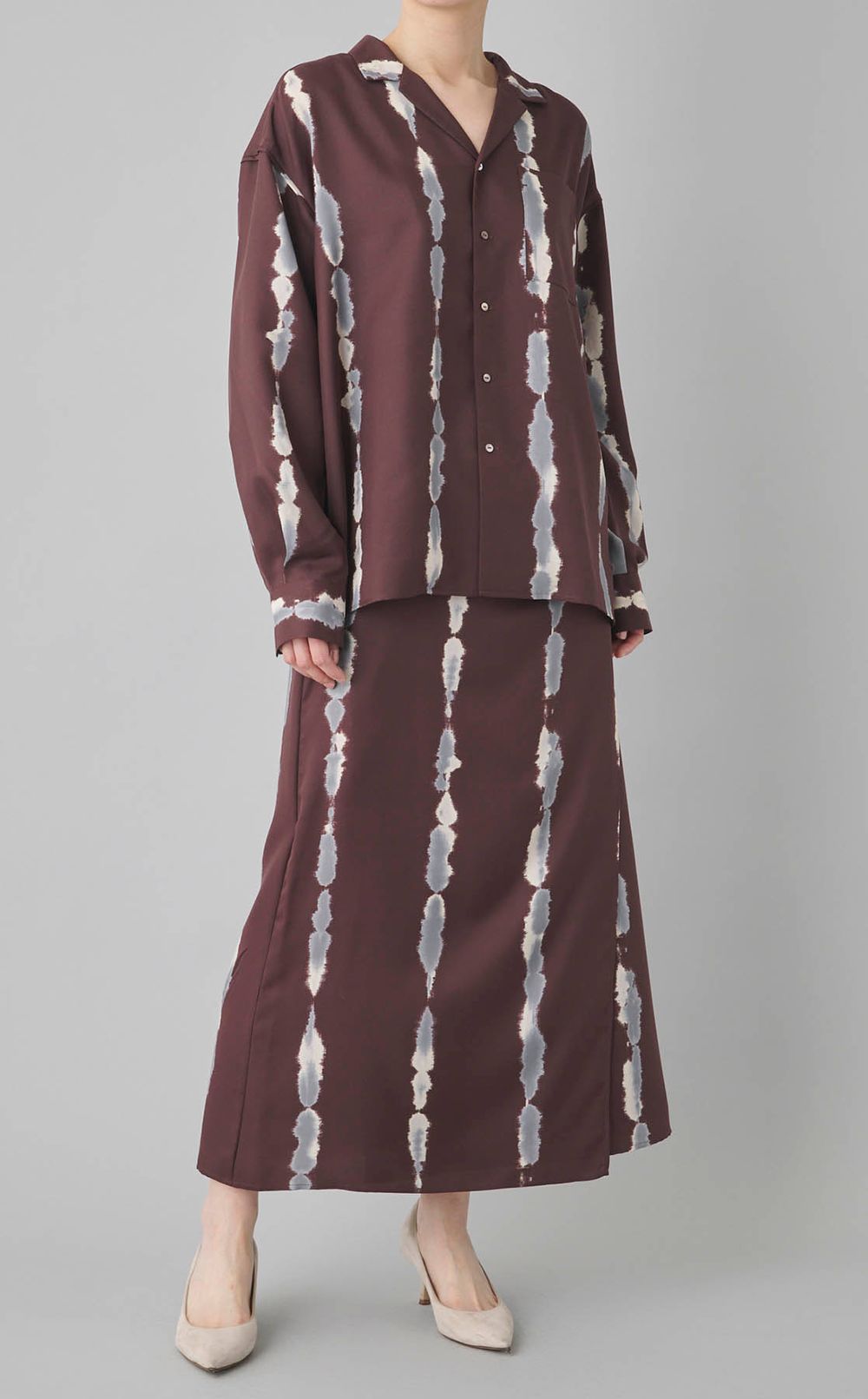 プリントツイルイージーラップスカート