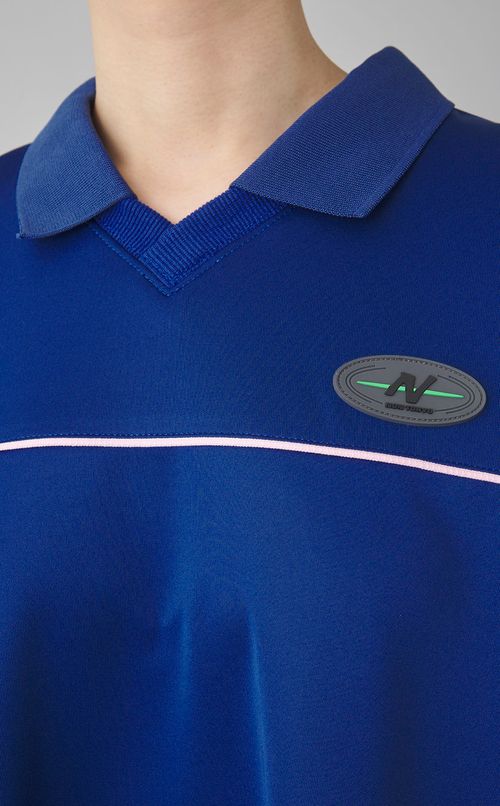 パフスリーブジャージワンピース