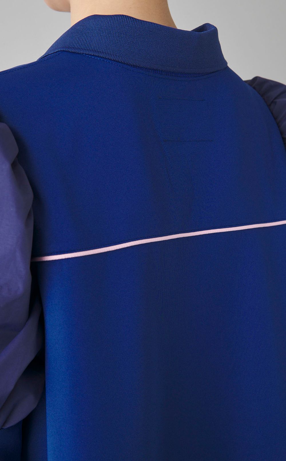 パフスリーブジャージワンピース