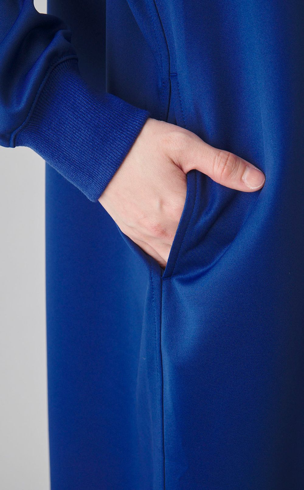 パフスリーブジャージワンピース