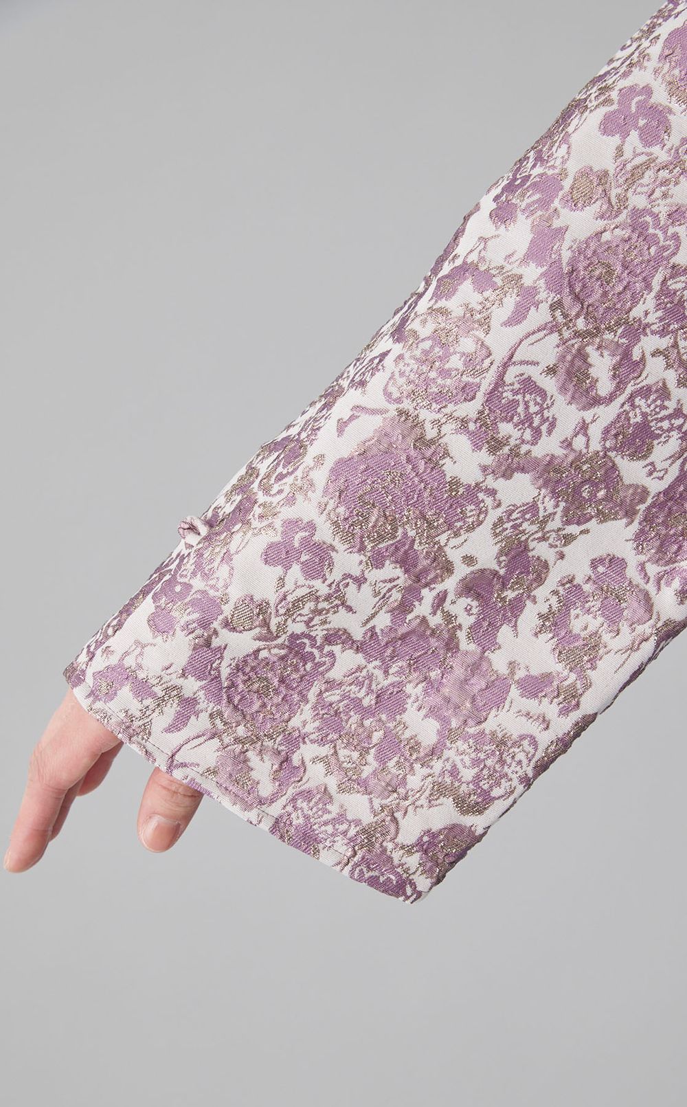 グリッタージャガードノーカラージャケット