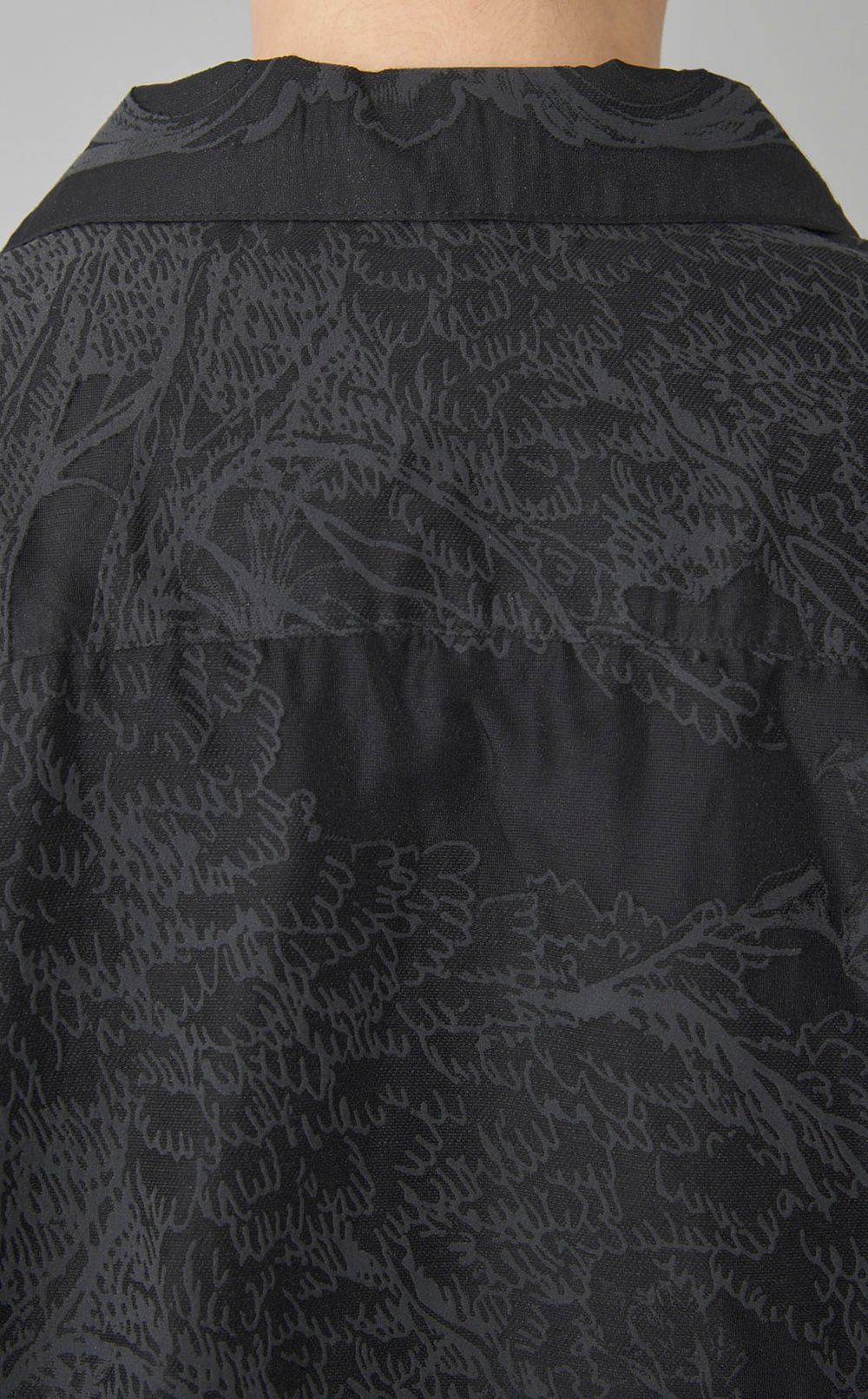 プリントシースルーオープンカラーシャツ