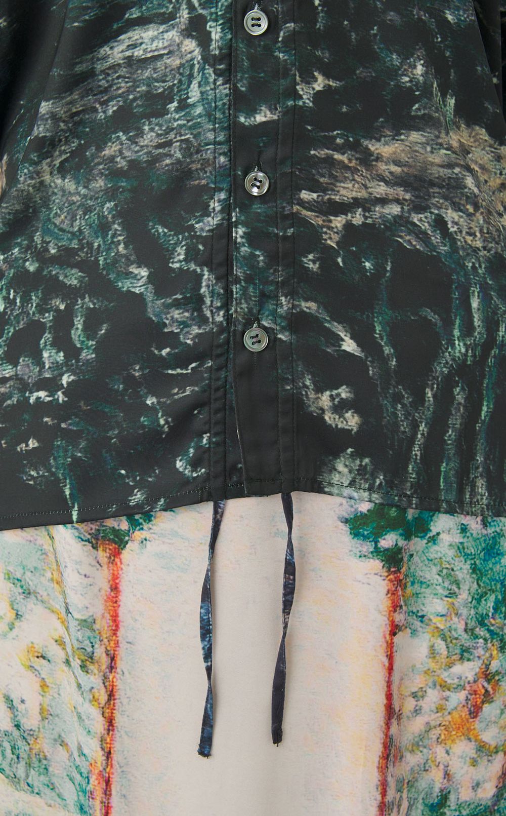 フロントギャザープリントブラウス