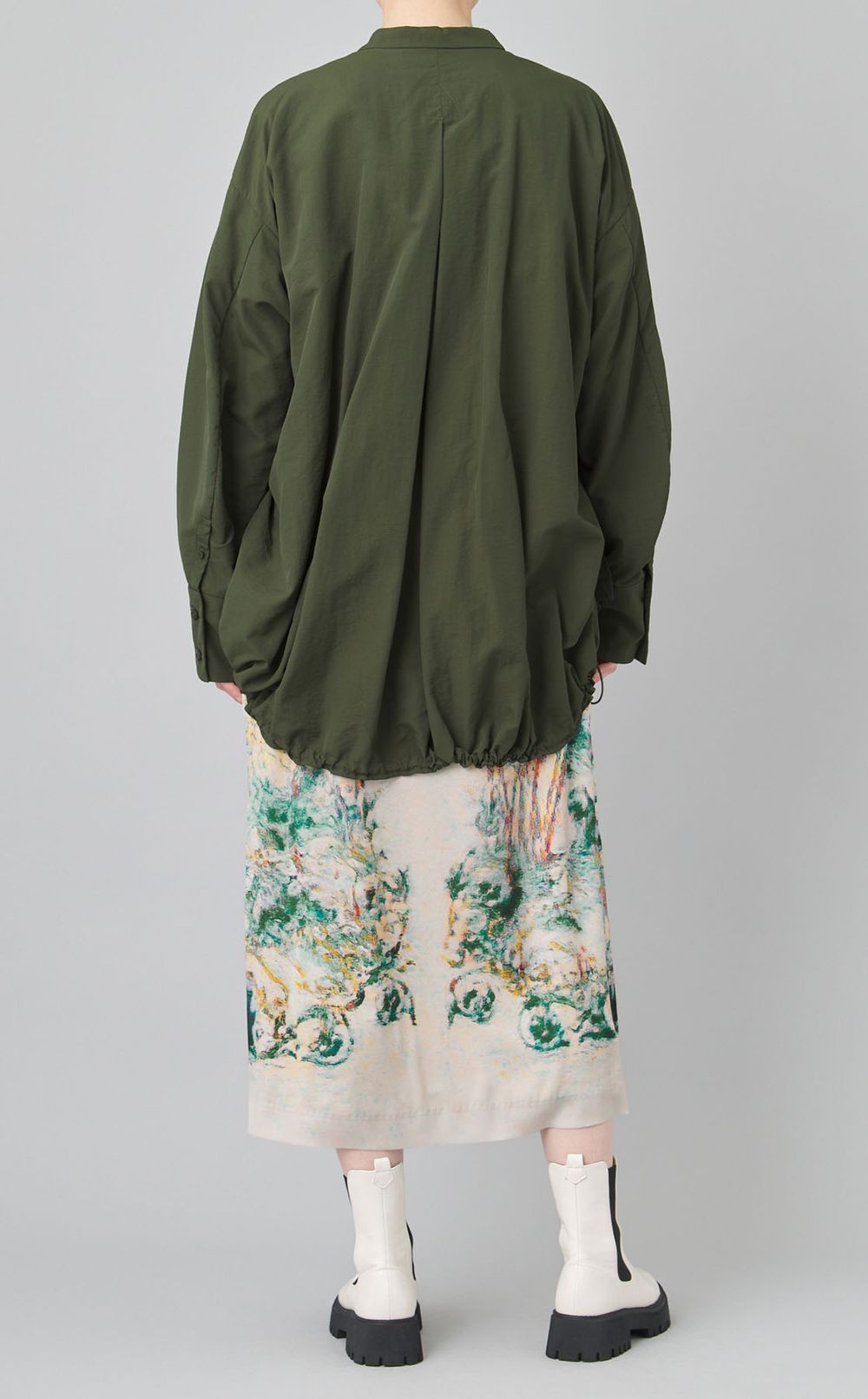 シャーリングレイヤードシャツ