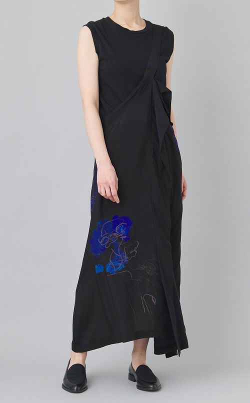 フラワープリントワンショルダースカート