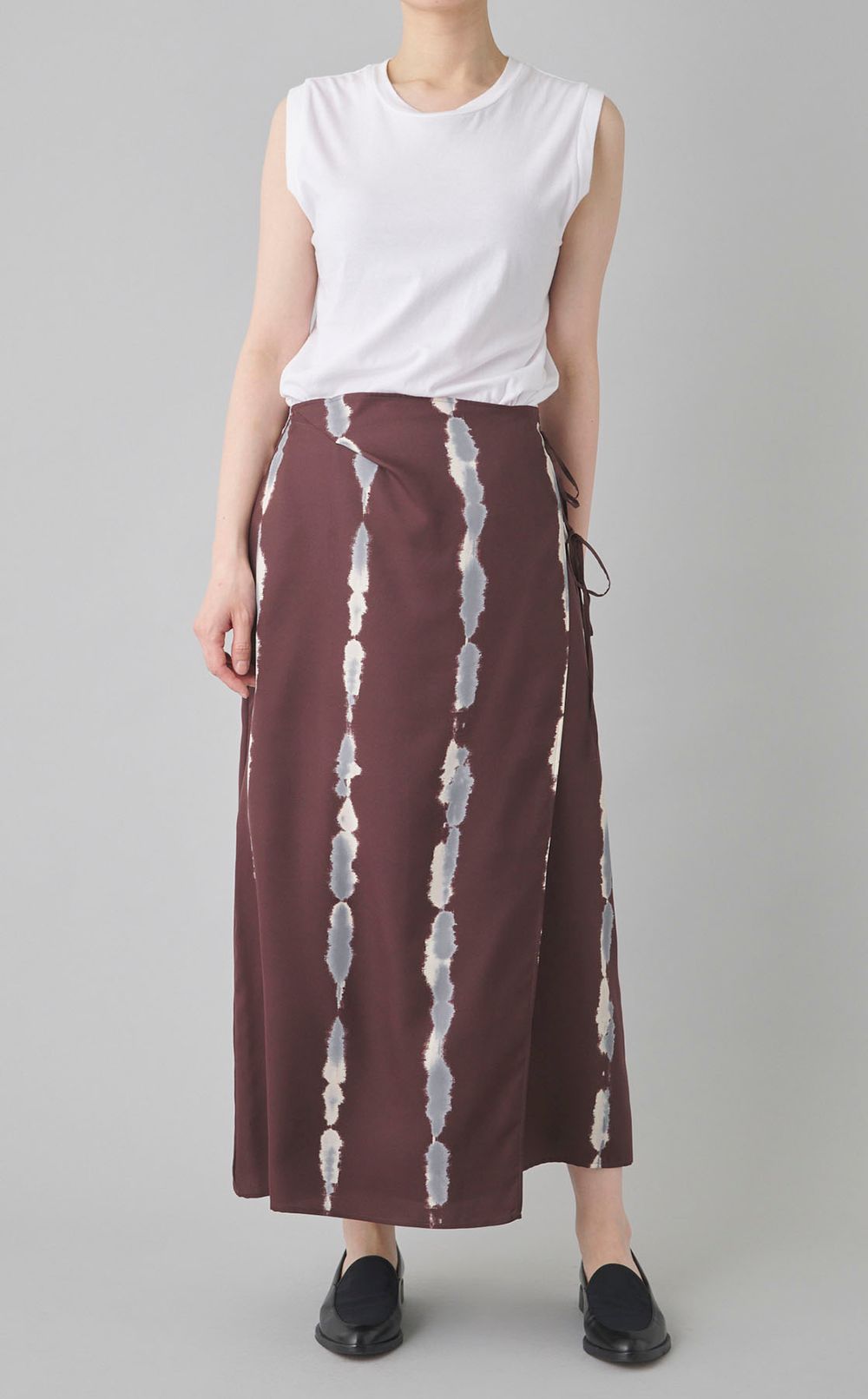 プリントツイルイージーラップスカート