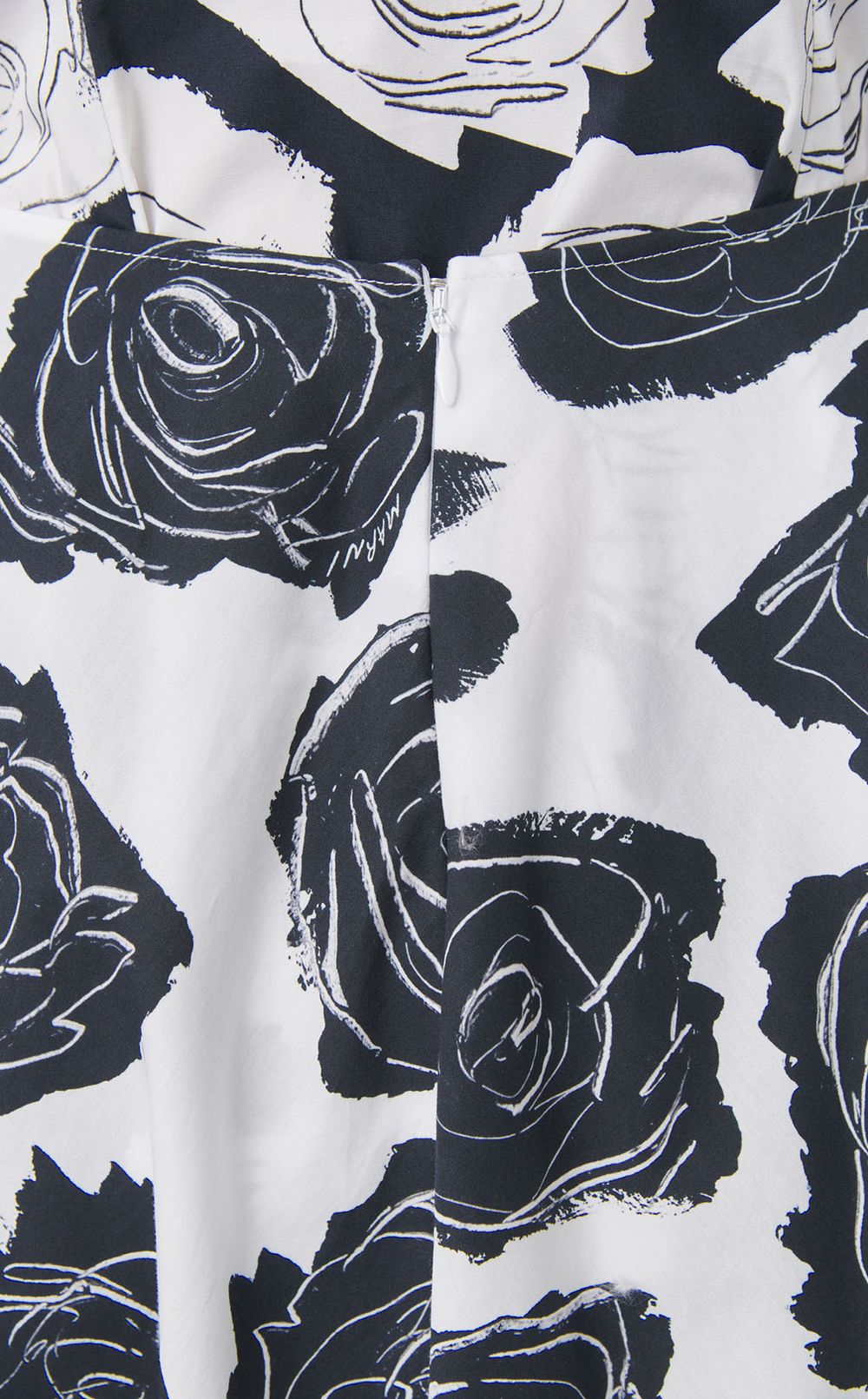 ローズプリントミディフレアスカー卜