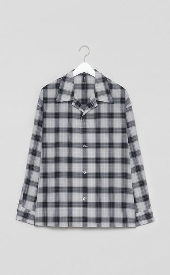 キュプラコットンチェックシャツ