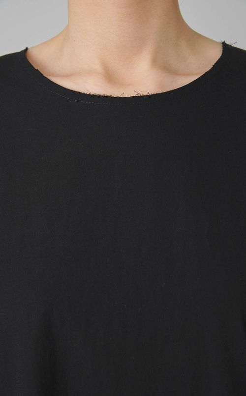 シャーリングスリーブコットンワンピース