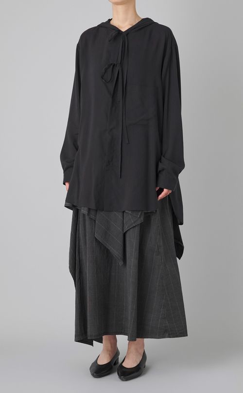 オーバーサイズフーディーブラウス