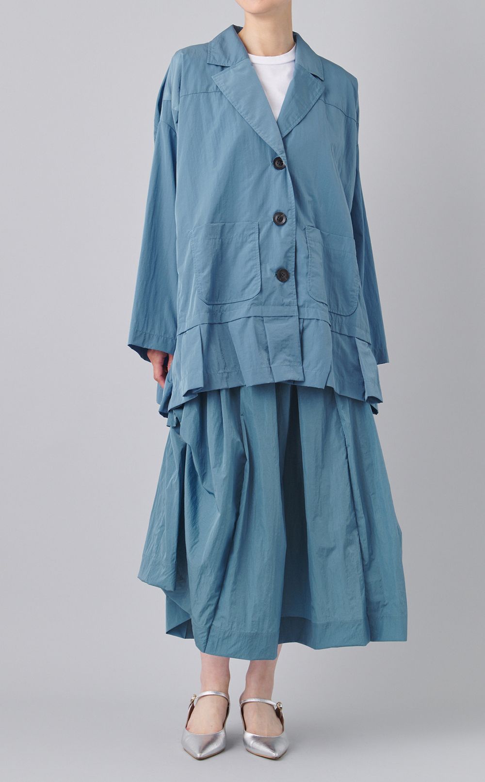 ナイロンタフタオーバーサイズジャケット