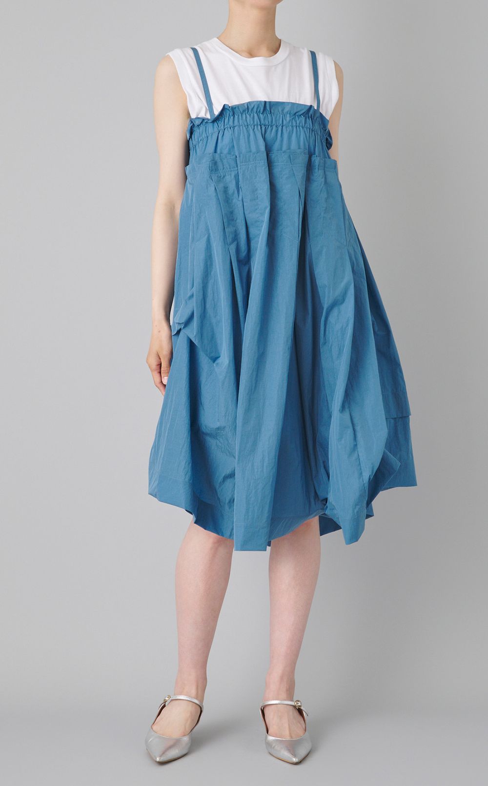 ナイロンタフタワイドプリーツスカート