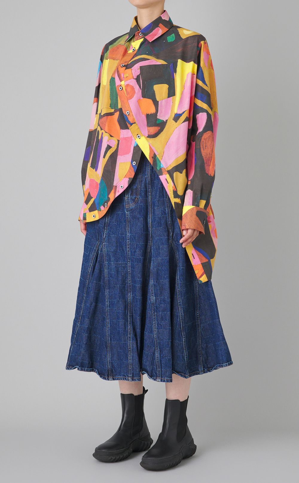 ヘラルボニープリントボールシャツ