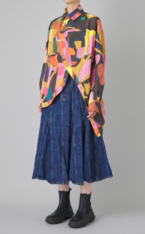 ヘラルボニープリントボールシャツ