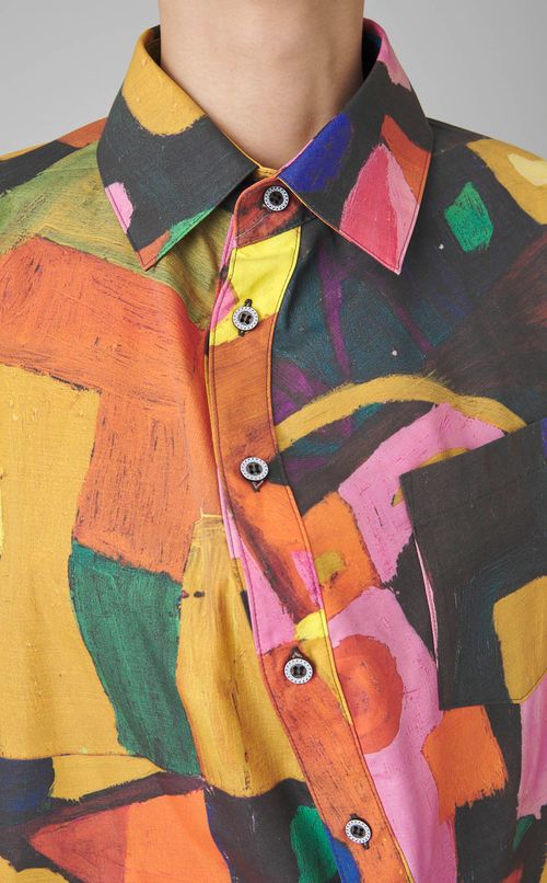 ヘラルボニープリントボールシャツ