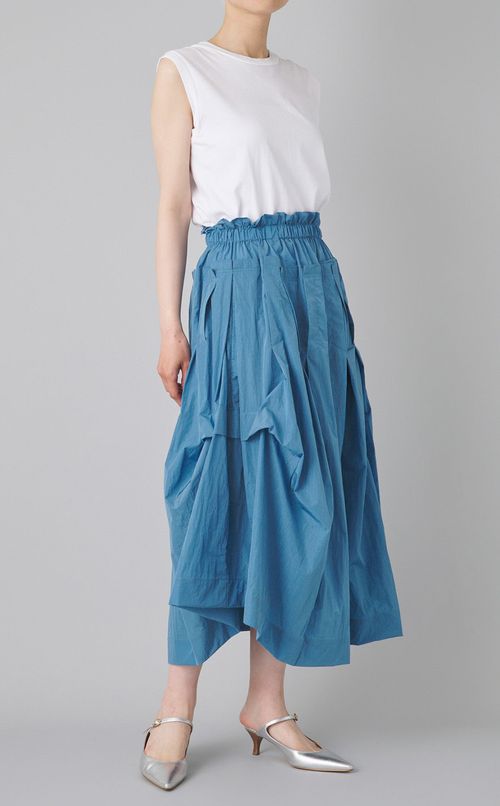 ナイロンタフタワイドプリーツスカート