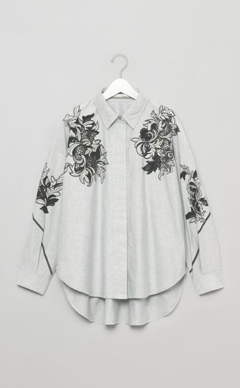 エンブロイダリーオーバーシャツ