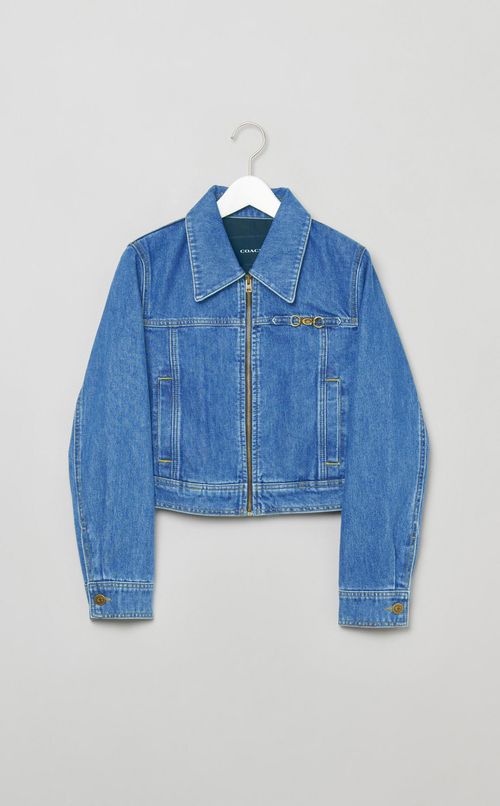 ウォッシュドジップデニムブルゾン