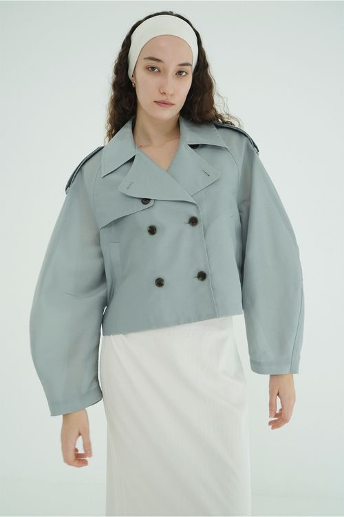 シアーショートトレンチジャケット