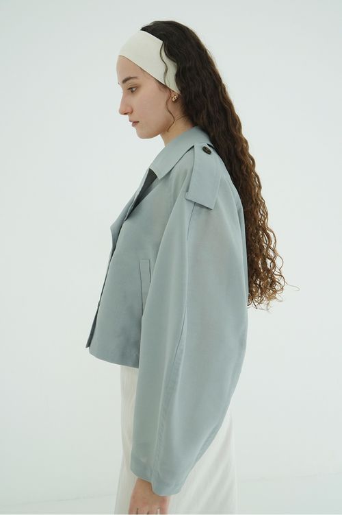 シアーショートトレンチジャケット