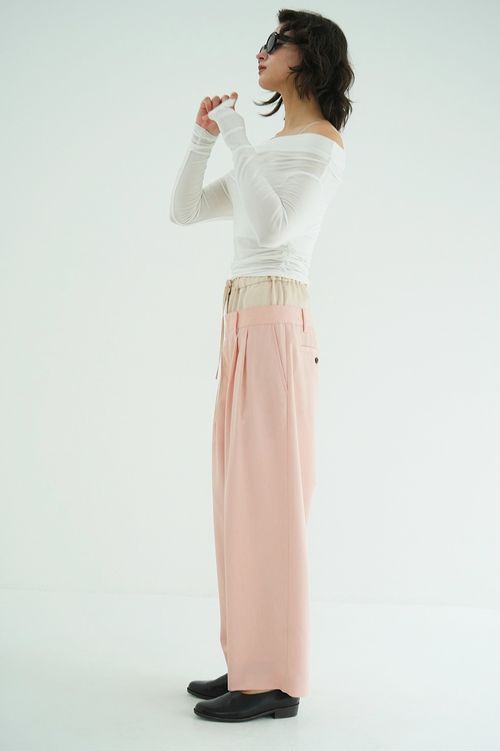 ダブルウエストワイドスラックス