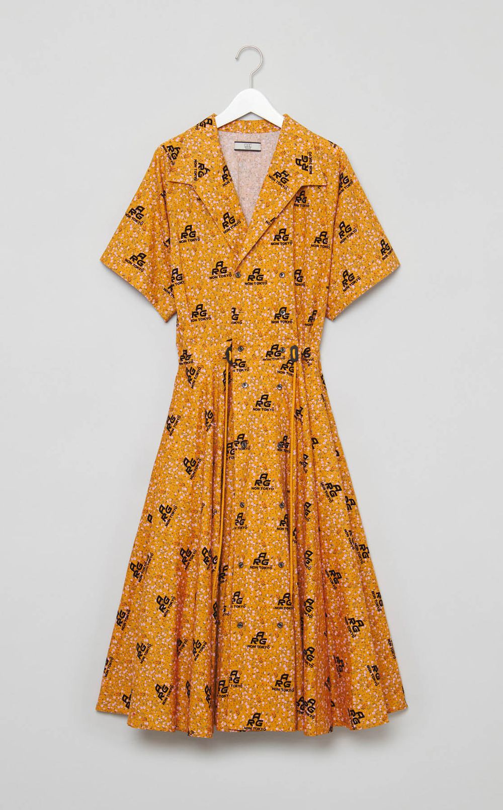 コットンフロッキープリントワンピース