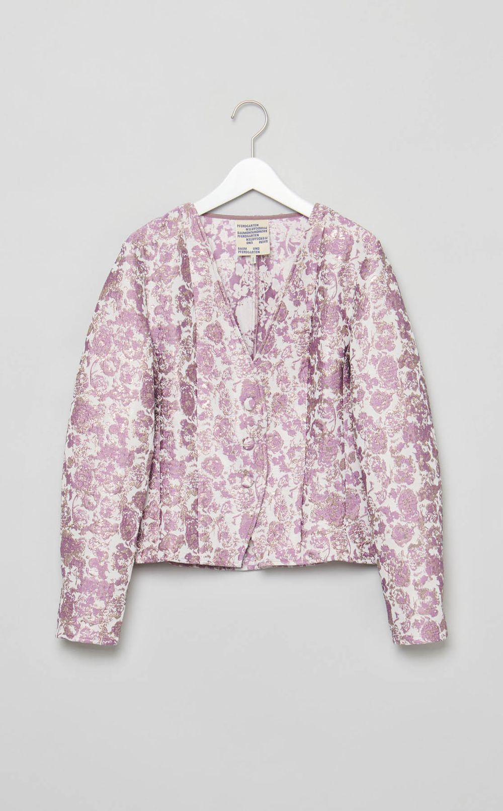 グリッタージャガードノーカラージャケット