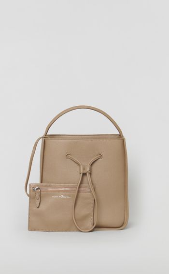 ドローストリングバゲットバッグ