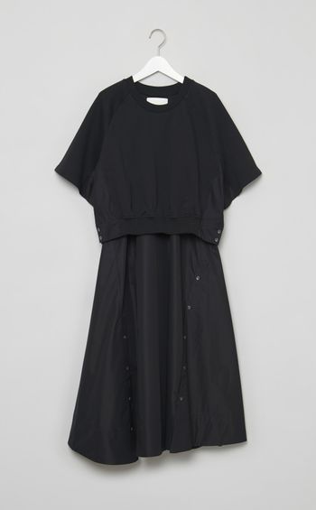 ハーフスリーブコンボワンピース