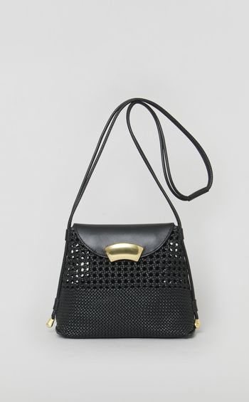 マクラメレザーショルダーバッグ