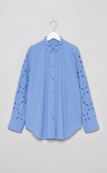 アーガイルエンブロイダリーブラウス