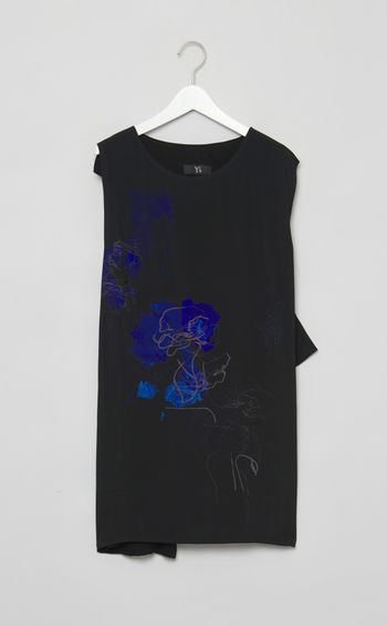 フラワープリントドレープトップス