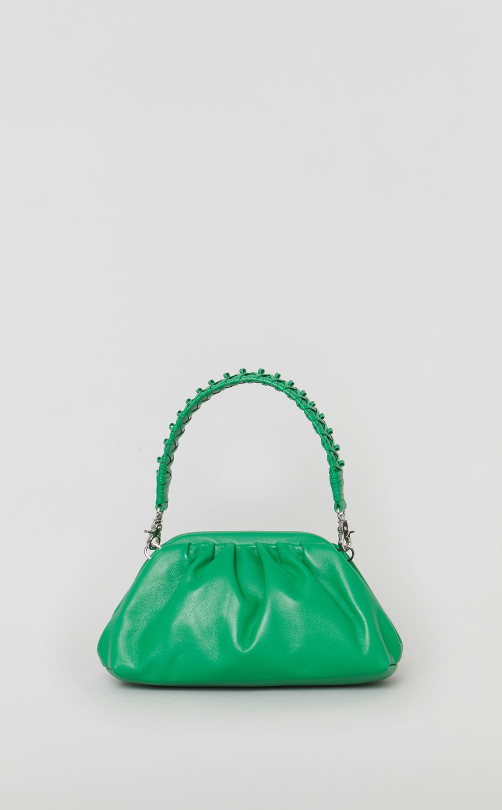 ラムレザーがま口バッグ