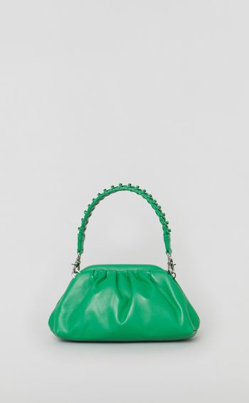 ラムレザーがま口バッグ