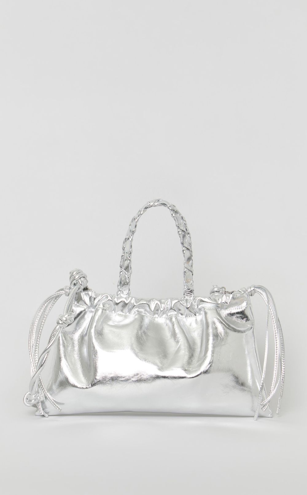 カウレザーギャザーショルダーバッグ