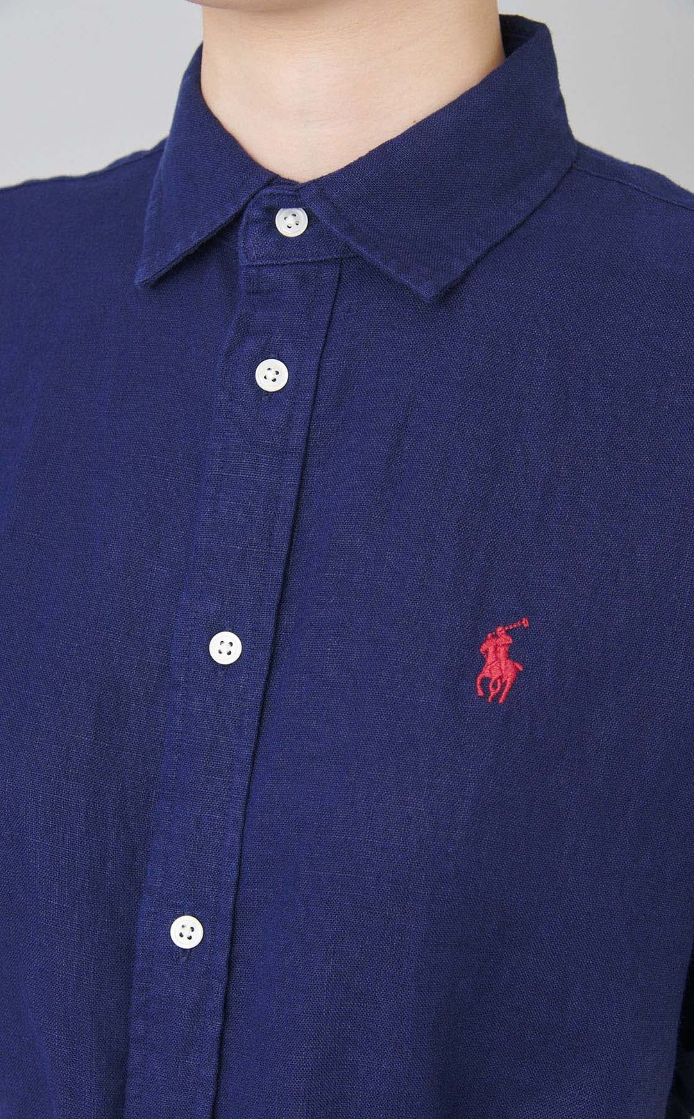 リネンショートスリーブシャツワンピース