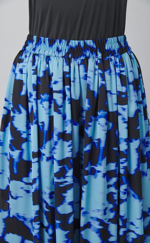 プリントギャザーワイドパンツ