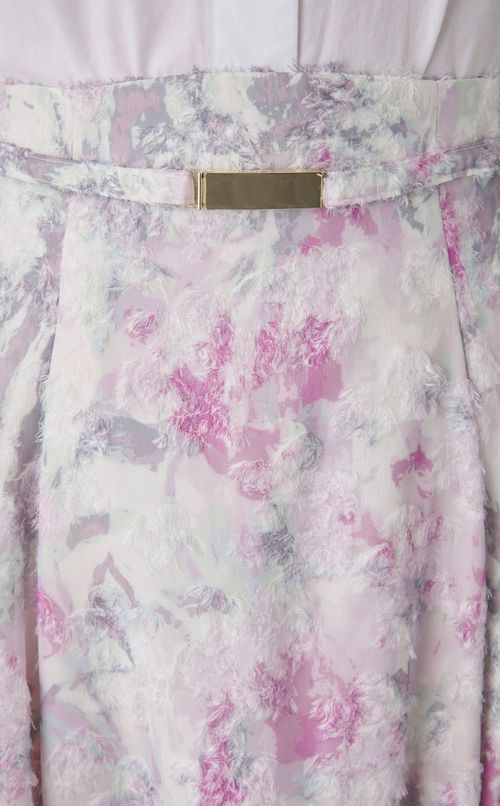 フラワージャガードフレアスカート